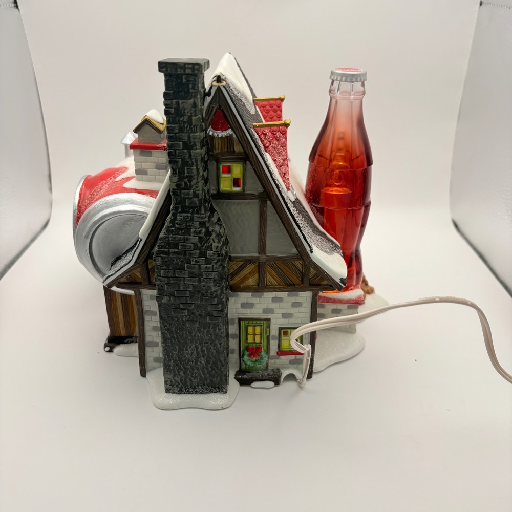 Dept 56 North Pole Series Coca-Cola Fizz Factory 56.56754 Missing Flags - Picture 3 of 7